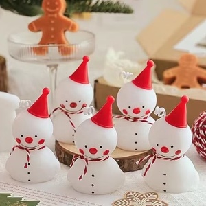 Bonhomme de neige <span class=keywords><strong>Bougies</strong></span> de soja Pilier de Noël <span class=keywords><strong>Bougies</strong></span> de soja Bougie déco de Noël pour idée cadeau Bougie de Noël idées cadeaux - Product Image 3