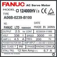 A06B-0239-B100 SONGWEI A06B0239B100 Motor Servo AC Original Usado para Robot FANUC, Precio Original