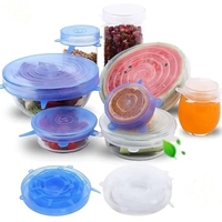 Le joint réutilisable en silicone de qualité alimentaire couvre les couvercles réglables pour garder les aliments frais