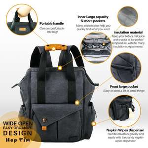 2020 Multi-Funzione Del Pannolino Del Bambino Borsa Zaino Cinghie Passeggino, di Grande Capacità Pannolino Borsa Fasciatoio per Le Mamme e Papà - Product Image 3