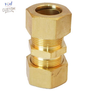 Componentes Personalizados YOD, Servicio <span class=keywords><strong>de</strong></span> Mecanizado CNC <span class=keywords><strong>de</strong></span> Precisión, Conector <span class=keywords><strong>de</strong></span> Latón, Unión <span class=keywords><strong>de</strong></span> Compresión, Rosca NPT BSPT <span class=keywords><strong>de</strong></span> 1/4 a 1 Pulgada - Product Image 1
