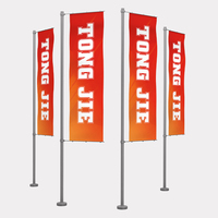 Personnalisation de la bannière du drapeau de la plage en plein air pour les portes ouvertes de l'immobilier