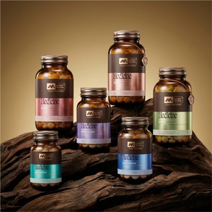 Bouteilles en verre givré de luxe personnalisées pour capsules de pilules, emballages de vitamines, flacons vides pour compléments alimentaires, bouteilles en verre ambré - Product Image 6