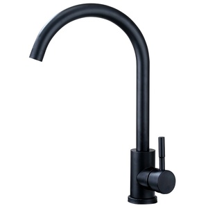 Robinet de <span class=keywords><strong>cuisine</strong></span> monocommande en acier inoxydable 304 brossé, avec cartouche céramique, pour eau chaude/froide, à poser sur plan, design moderne - Product Image 4