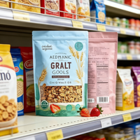 Sachets personnalisés à fermeture éclair pour snacks, flocons d'avoine, fruits secs, aliments pour animaux de compagnie – Emballages en plastique de qualité alimentaire