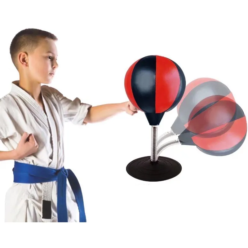 Stress Relief Tumbler Boxing Ball Funny Gifts Tech Tools Stress Buster Sucked Desktop Inflatable Punching Bag for Kids Adults