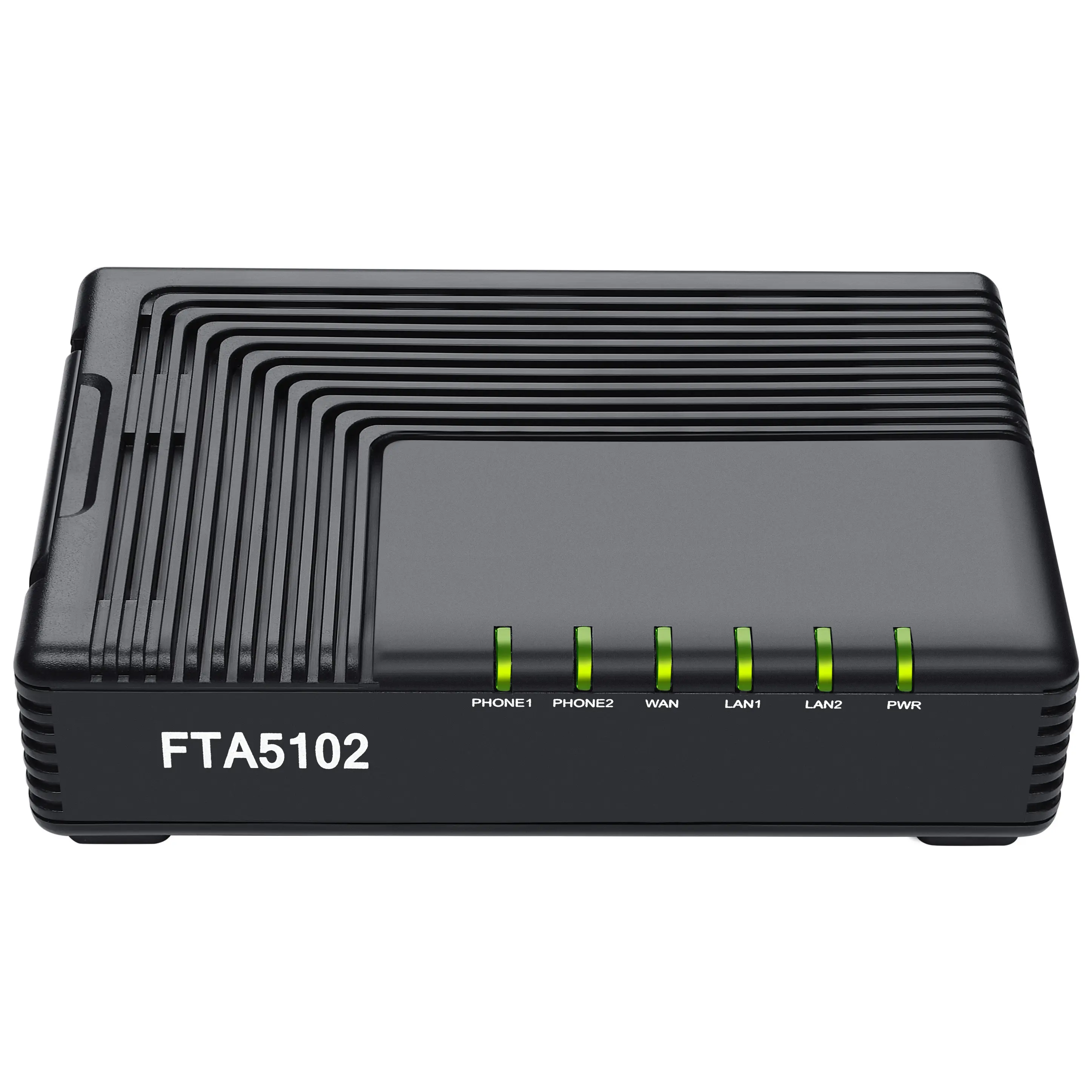 FTA5102, adaptateur de téléphone VoIP Flyingvoice (ATA) prend en charge le port RJ45 3*10/100M (1 WAN, 2 LAN)
