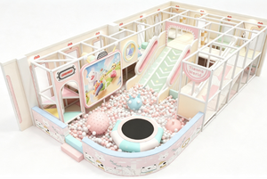 Castillo Inflable Temático de Colores Dulces, Área de Juegos Interior para Niños, Tobogán, Piscina de Pelotas, Centro Comercial, Material PP Suave - Product Image 3