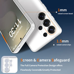 Высококачественный магнитный чехол для телефона с защитой объектива для Samsung S26 Ultra, белый, с эффектом кожи, для S25 24 - Product Image 6