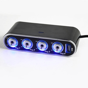 Bộ Sạc Nhiều Ổ Cắm Trên Xe Hơi Bộ Chia Ổ Cắm Bật Lửa Xe Hơi Ô Tô + Cổng USB Bộ Chuyển Đổi Phích Cắm - Product Image 5