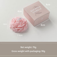 Bougies parfumées créatives en forme de pivoine pour 2026 – Idéales pour les fêtes, Thanksgiving, Pâques et la Fête des Pères