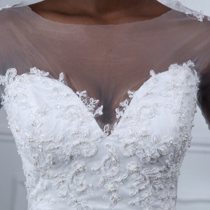 AL1411 Abito da sposa a sirena di lusso a coda piccola 2025 nuove vendite calde personalizzabili decorazioni con volant di cristallo per matrimoni africani - Product Image 3