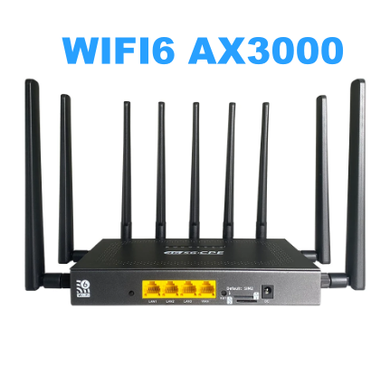 AX3000 Wifi6 Mesh Wireguard VPN 5g Router with Sim Card Slot Support External Antenna