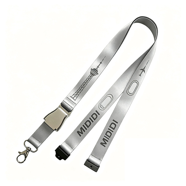 Custom Aviation Lanyard Safety Breakaway Detachable Airbus Lanyard Heat Transfer Alloy Seatbelt Airplane Buckle Lanyard