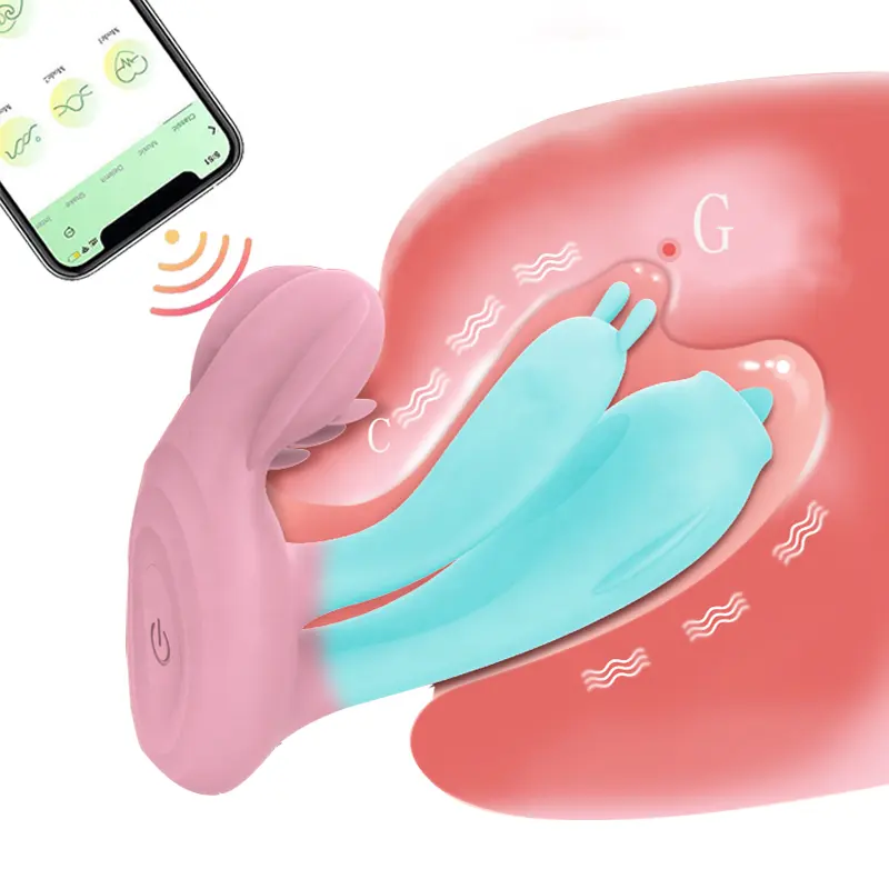 Wearable Vibrator APP Bluetooth for Women Wireless Remote Control Rabbit Vibrators Adult Women Clitoris Masturbators Sex Toy