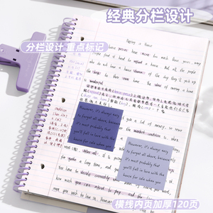 สมุดโน้ตแบบสันห่วง PP Soft Spiral ขนาด A4 แบบอเมริกัน สำหรับนักศึกษา แบบฉีกออกได้ ใช้สำหรับจดบันทึกและทำแผนผังความคิด - Product Image 3