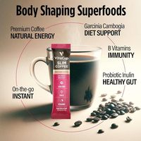 Ultra-thin Instant Coffee Sachets Garcinia Cambogia Dietary Fiber B Vitamins Slim Energy-Boosting 100g Medium Dark Roast 100%