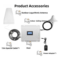 Répéteur GSM 4G 3G 2G Amplificateur de signal cellulaire Tri-bande 900/1800/2100 MHz Hôtels Bureaux Couverture 500-1000m² Puissance de sortie 20dBm