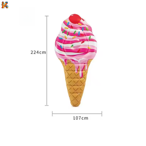 Kiddohop <strong>Inflatable</strong> PVC Air Bed for Adults Water Amusement Lounger <strong>Float</strong> Summer Beach Party Ice Cream Swimming Pool Water Parks - Product Image 5