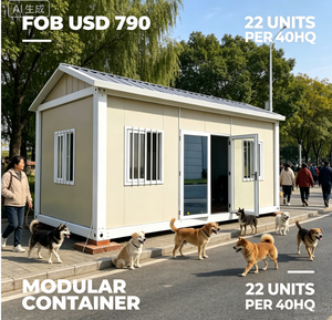 Maison conteneur détachable économique, structure en acier préfabriquée mobile temporaire pour bureau <span class=keywords><strong>de</strong></span> chantier et hôtel - Product Image 1