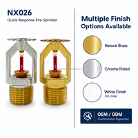 NX026 Arroseur suspendu à réponse rapide, bulbe 3mm K5.6, 1/2 pouce NPT, 135-200F, laiton naturel chromé, OEM
