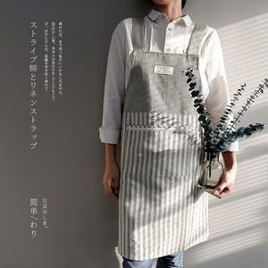 Usine vente en gros cuisine cuisine Chef tabliers coton lin tablier jardin travail tablier - Product Image 6