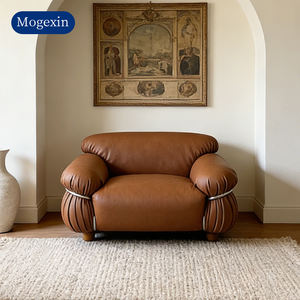 Juego de Sofás de Cuero Italiano Moderno con Reclinables para Sala de Estar, Apartamento, Centro Comercial, Hotel, Villa, Uso Interior - Product Image 2