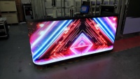 WINFIN Table de DJ portable avec écran LED, étanche IP54 (front), modules d'affichage LED P1.86 P2.5 pour stand de DJ intérieur