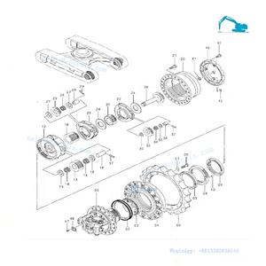 Escavatore cingolato parti EC140/EC210/EC240/<span class=keywords><strong>EC290</strong></span>/EC360 BCD riduttore motore da viaggio escavatore trasmissione finale riduttore epicicloidale - Product Image 2