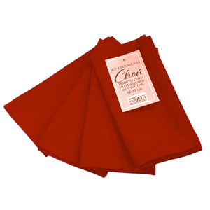 CHOU LINE - 4 serviettes en coton 42x42 cm couleur brique - Product Image 1