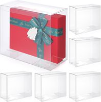 Boîte cadeau transparente en PET, emballage rectangulaire transparent, boîte cadeau pour emballages de cadeaux, utilisée pour les fêtes de Noël