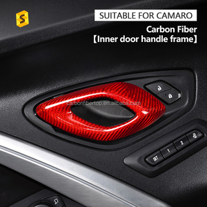 Cadre de poignée de porte intérieure en Fiber de carbone véritable ES pour <span class=keywords><strong>Camaro</strong></span> 2016 2017 2018 2019 2020 2021 <span class=keywords><strong>2022</strong></span> 2023 - Product Image 6
