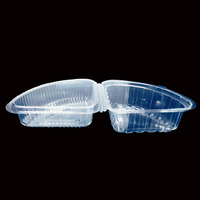 Contenants alimentaires en PET transparent de qualité alimentaire, recyclables, en forme de coquille, pour la conservation des aliments, boîtes d'emballage en plastique pour pâtisserie, pour les sushis