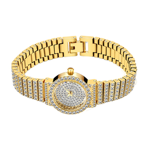 Blues Fashion 24mm orologio da <span class=keywords><strong>donna</strong></span> piccolo con diamanti orologio classico analogico impermeabile in <span class=keywords><strong>oro</strong></span> 18 carati - Product Image 6