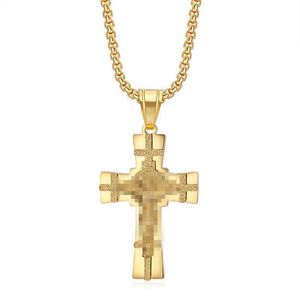 Stainless Steel <b>Cross</b> Pendant Necklace Unisex Gift Jewelry Geometric Design XG005 - Product Image 5
