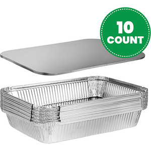 Factory Direct Sale Rectangular Silver Recyclable Aluminum <b>Foil</b> <b>Container</b> Customized - Product Image 2