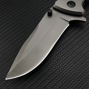 Cuchillo Plegable de Bolsillo para Caza y Camping, Hoja de Acero 5Cr15Mov, Mango de Madera y Acero Inoxidable de Grado DIY OEM - Product Image 3