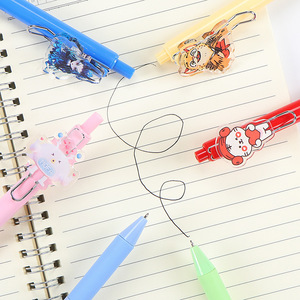 Custom <b>Acrylic</b> Gel <b>Pens</b> With Cartoon Characters Waterproof Needle Tip Press Closure For Students Office Use - Product Image 3