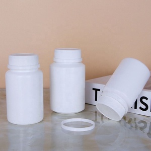 Food Grade Vitamin Bottles <b>Plastic</b> for Capsules Pill Health Care White Round HDPE Bottle Container for Medicine <b>Storaging</b> - Product Image 3