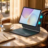 Nouveau clavier magnétique sans fil compatible avec MatePad 11.5 (2026) avec pavé tactile, rétroéclairage 7 couleurs, ultra fin, coque de clavier