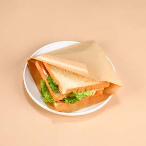 Sac en papier kraft triangulaire imprimé sur mesure, double face, ouvert, résistant à la graisse, pour aliments (pâtisseries, burgers, pains, beignets) - Product Image 2