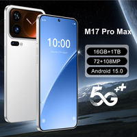 Smartphone M17 Pro Max 5G 16 Go + 1 To, écran 7,3 pouces, appareil photo 108 MP, processeur Deca Core, batterie 8000 mAh, Android 15, version mondiale débloquée, téléphone portable 2026