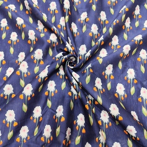 Tela de Seda Cruda Azul Elegante, Ligera, con Patrón Geométrico Abstracto, para Confección de Kurta, Blusas, Vestidos y Manualidades - Product Image 4