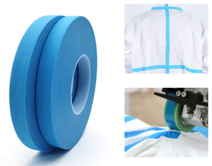 Ropa médica azul personalizada Ropa <span class=keywords><strong>de</strong></span> aislamiento a prueba <span class=keywords><strong>de</strong></span> polvo <span class=keywords><strong>Cinta</strong></span> EVA <span class=keywords><strong>de</strong></span> fusión en caliente <span class=keywords><strong>Cinta</strong></span> eléctrica personalizada - Product Image 4