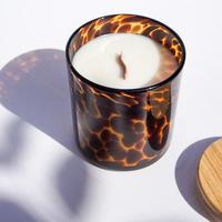 Pot en verre imprimé léopard vintage bougie parfumée cire de soja bougie personnalisée en gros pour la décoration cadeau Thanksgiving