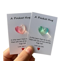 Cartes de vœux créatives transfrontalières en papier plié en forme de cœur, cartes de vœux colorées, cadeau symbole d'amour, cœurs en résine polyvalents