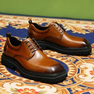 Nouvelles Chaussures d'Affaires pour Hommes, Mocassins Artisanaux en Cuir de Vachette de Haute Qualité pour l'Hiver et l'Automne, Idéales pour Mariages, Fêtes et Marche Pieds Nus - Product Image 6