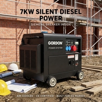 GORDON GD9500SD 7KW 50Hz Leiser Luftgekühlter Dieselgenerator Einphasig Dreiphasig Tragbares Notstromaggregat für Baustellen