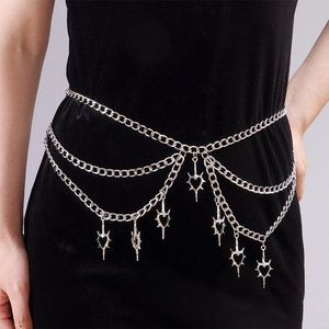 โซ่คาดเอวสไตล์พังก์ยุโรป จี้รูปหัวใจ โซ่คล้องตัวหลายชั้น สำหรับงานปาร์ตี้ เครื่องประดับแฟชั่น - Product Image 5