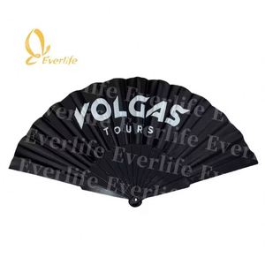 Éventail pliant personnalisé avec logo imprimé, 23 cm, en plastique, pour mariages et festivals - Product Image 1